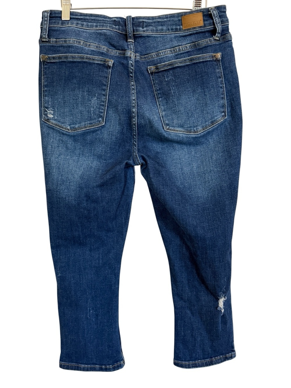 Judy Blue Capri Fit Distressed Stretch Denim Capri Jeans Women’s Size 11/30 - Picture 4 of 13